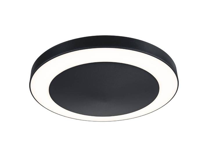 home24 Plafondlamp Circula 32 x 5 x 32cm grijs/antracietkleurig