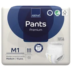 Abena Pants Premium Windelhosen Gr. M1, 1400 ml 6X15 St
