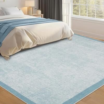 Garvee Color Blocking Modern Bordered Area Rug