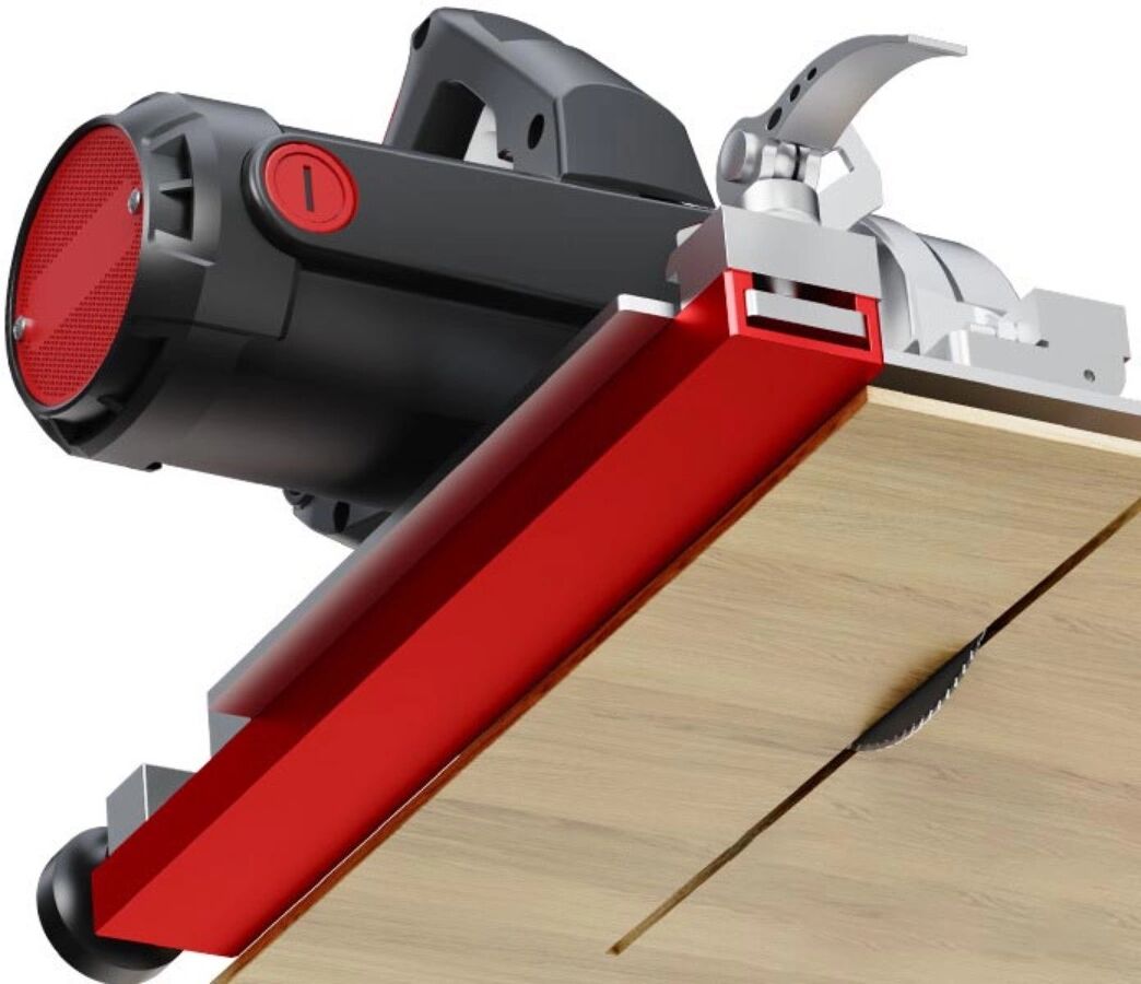 INF Base de positionnement réglable 240mm - Alliage d'aluminium rouge avec pince double-verrouillage pour cutters 4 to 6 inch