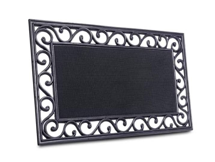 Hanse Home Fußmatte Gummi 45x75cm - rutschfest und Wetterfest - Outdoor Schmutzfangmatte Gusseisen-Optik für Innen und Außen - Fußabtreter Gummi Noppen für Flur, Terrasse, Eingangsbereich - 45x75cm