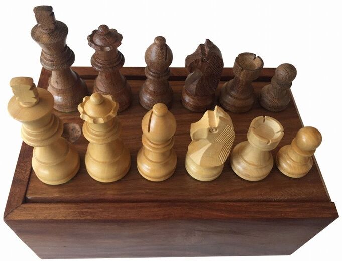 Wilson Jeux Pièces Echecs Roi 76 mm Sheesham classique - Cases 40mm