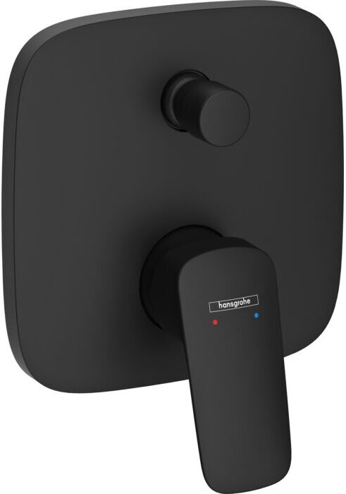 Hansgrohe Logis Einhebel-Wannen-Armatur 71405670 mattschwarz, Unterputz, 15,5x15,5 cm