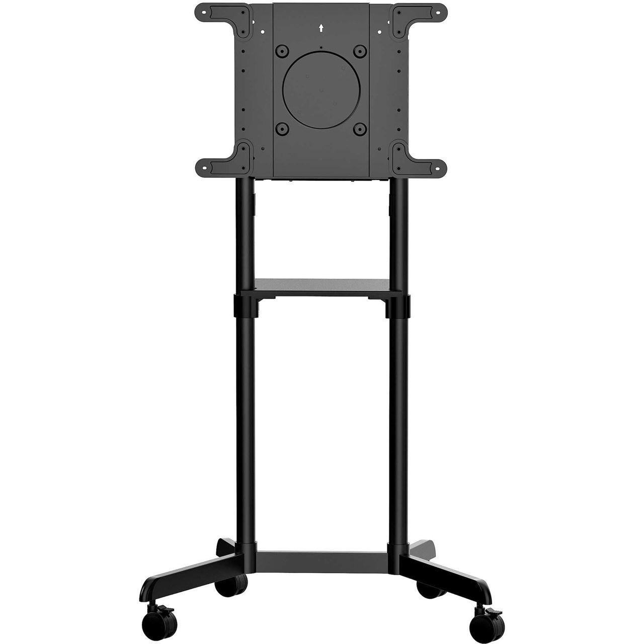 Startech Mobiler TV-Wagen Tragbarer rollender TV-Ständer für 93,98-177,8cm 37-70Zoll mit Regal und Ablagefach Drehen/Neigen