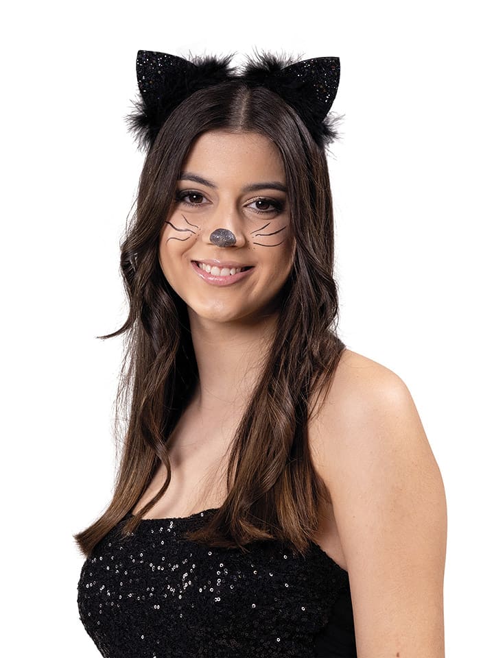 Party x People Haarreif "Katze" in Schwarz - onesize