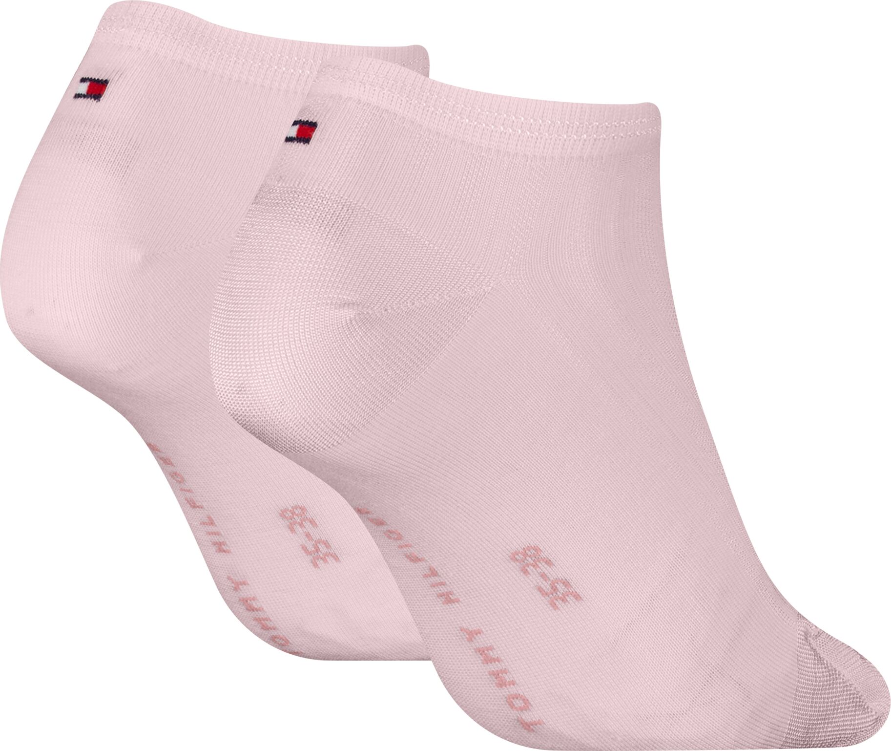 Sneakersocken TOMMY HILFIGER "TH WOMEN SNEAKER 2P SHINE", Damen, Gr. 39-42, rosa (light pink), Materialmix, Socken Sneakersocken, mit feuchtigkeitsableitender Technologie