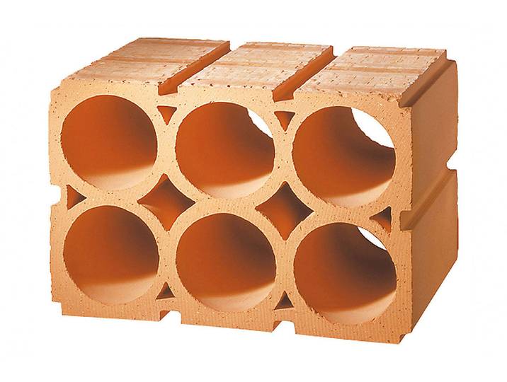 Weinlagerstein Ziegelrot 25 × 38 × 25 cm 6 Flaschen