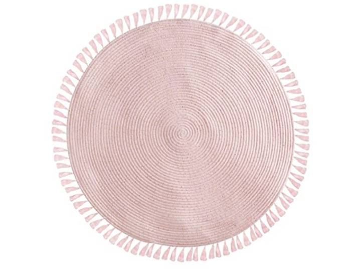 Lurex rosa Teppich mit Fransen D.90
