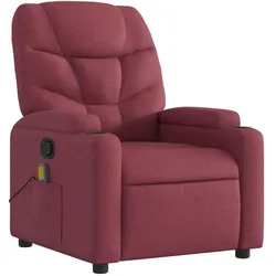 vidaXL, Massageliege + Massagesessel, Massagesessel Weinrot Stoff,Farbe: Weinrot,Material: Stoff