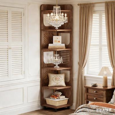 Stylish DesignStorage Rack,Vintage Corner Shelf,Bookshelf Display Shelf