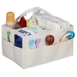 relaxdays Baby Windel Caddy Filz beige