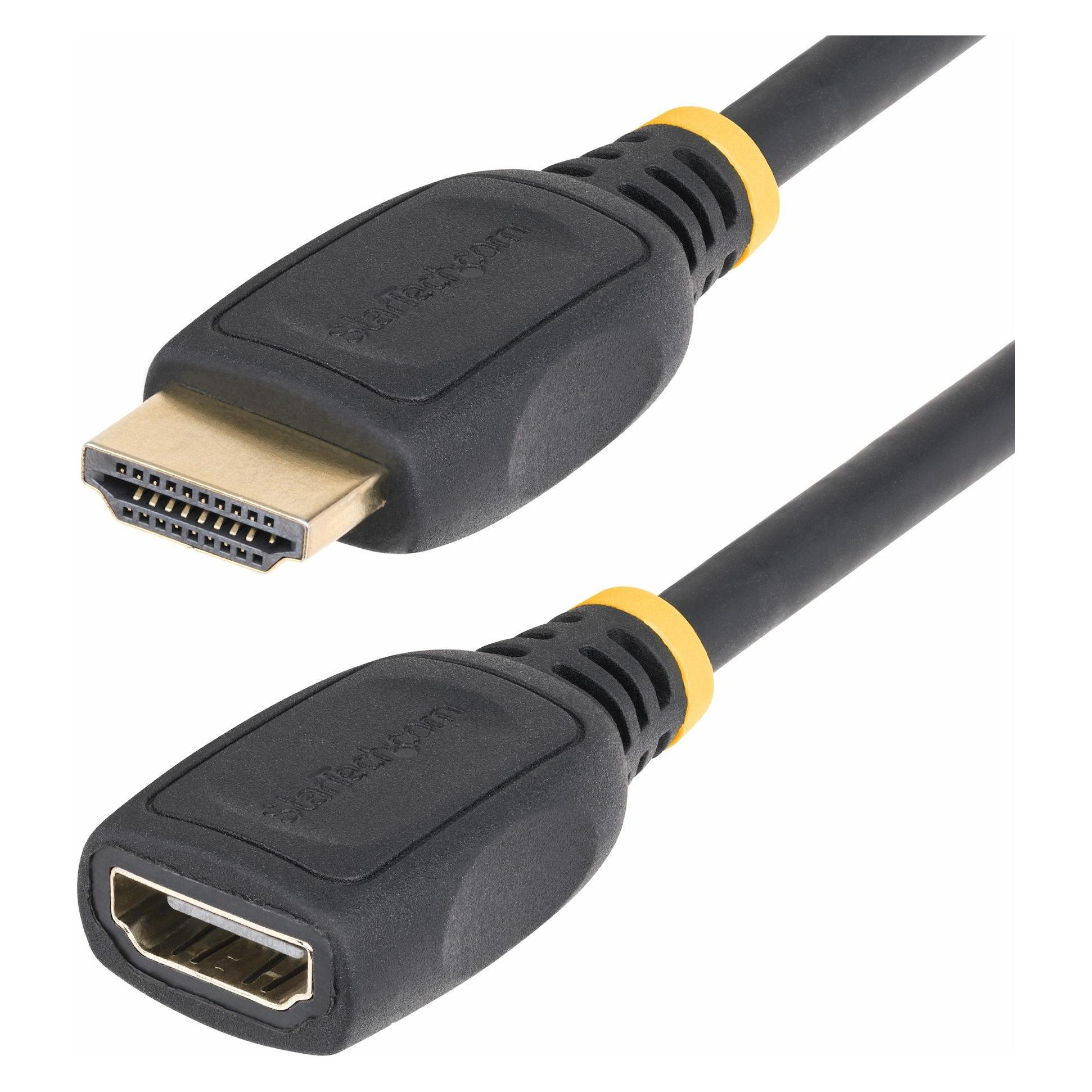 StarTech com 1m HDMI 2.0 Verlängerungskabel, High Speed HDMI Kabel, 4K 60Hz, Arc HDMI Verlängerungsk (1 m) (HD2MF3FL)