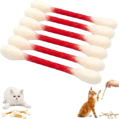 Uplifted Finds 6 Piece Felt Cotton Swab Cat Teaser Sticks red