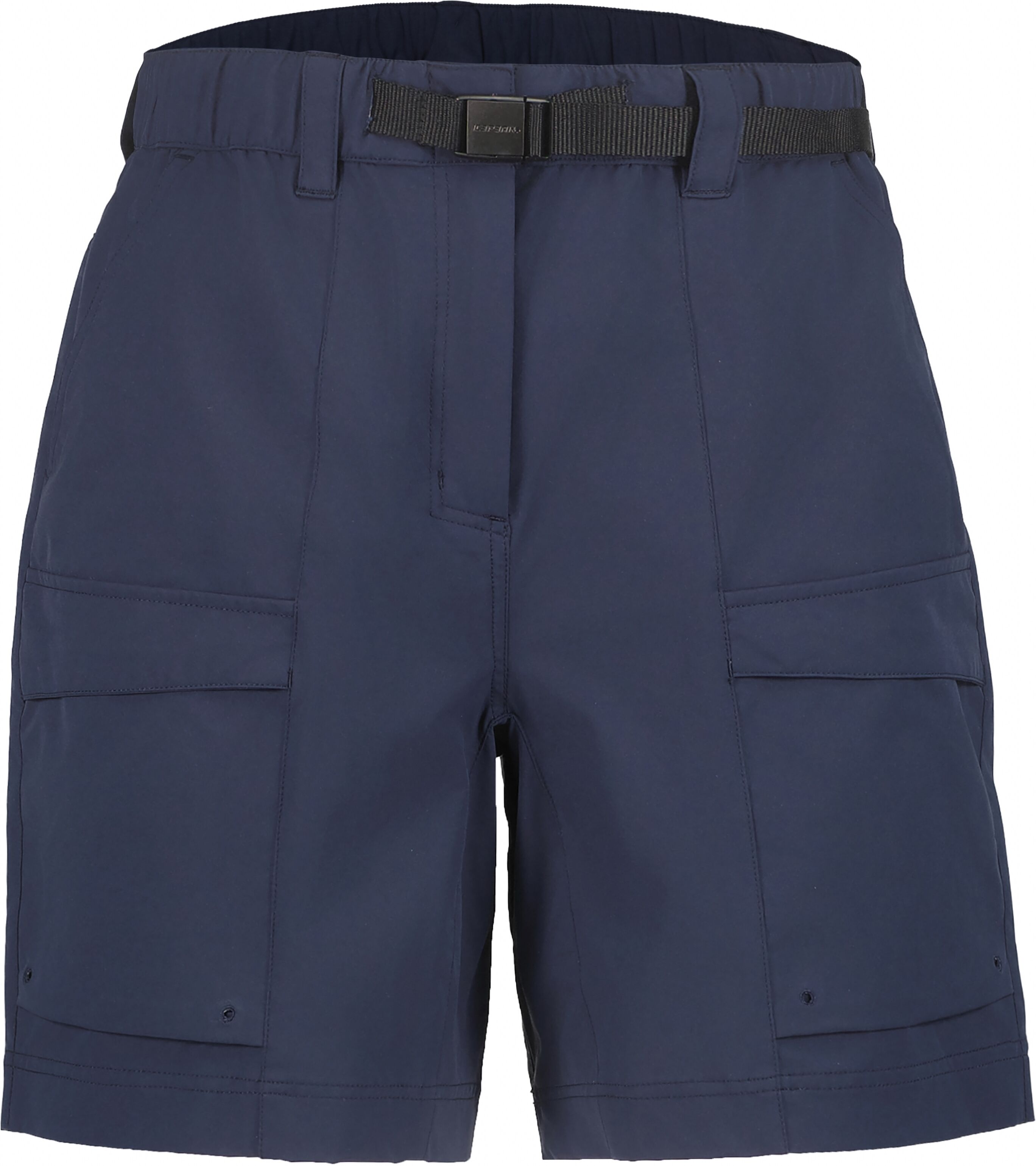 Shorts ICEPEAK "MAYFLOWER", Damen, Gr. 44, N-Gr, blau (dunkelblau), Obermaterial: 100% Polyester, Hosen Shorts, wasserabweisendes Obermaterial, aus Polyester, auch in großen Größen