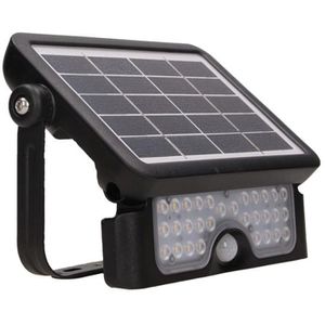 Böttcher-AG LED-Außenstrahler IP65 wasserdicht, 5 Watt / 500 Lumen, neutralweiß, Solar, mit Bewegungsmelder