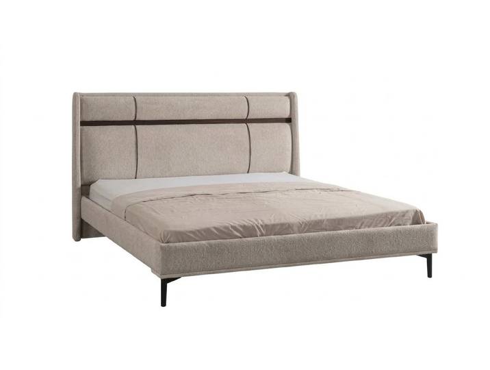 JVmoebel Polsterbett Beiges großes Bett modernes Bett Designer-Bett Schlafzimmer, Made in Europa