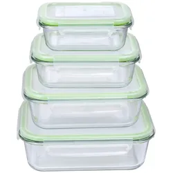 alpina Food container 8pc 4diff size, Vorratsbehälter, Grün