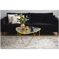 möbel direkt online Couchtisch Mit Schwarzglasplatte goldfarben