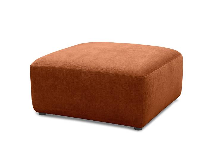 Repose-pieds capitonné 85cm Orange Tissu chenille Pelagia: Cuivre