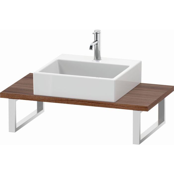 Duravit L-Cube Konsole LC104C07979 Stärke 3 cm, nussbaum natur, für Aufsatzbecken, variabel