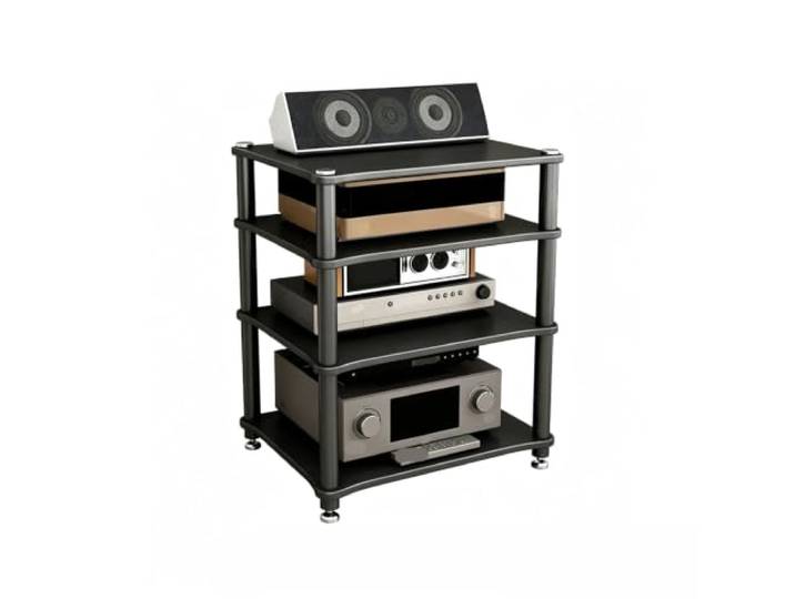 ZSCNYHMT Audio Rack, Stereo-Schrank 2-4 Ebenen Für Wohnzimmer Audio Setup Mehrschichtige aufbewahrung, audio-geräteorganisation, stabile struktur, schlichtes paneldesign(B,75cm/29.5in)
