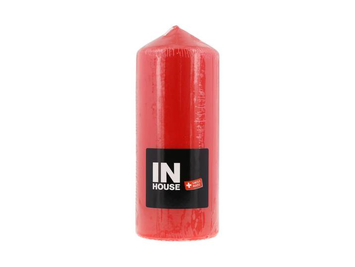Inhouse Zylinderkerze 80x200 rot