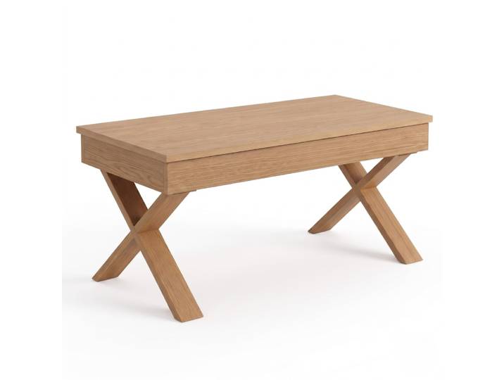 Table basse relevable chêne naturel 110x60 cm