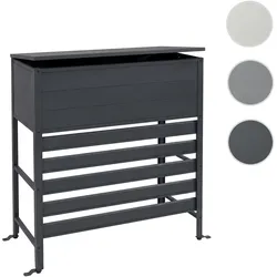 Aluminium Verkleidung für Klimaanlage/Wärmetauscher HWC-P94, Abdeckung Aufbewahrungsbox 110x96x43cm ~ anthrazit