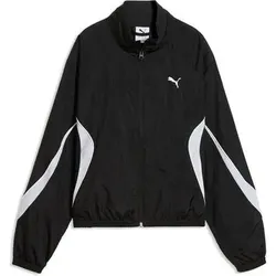 Puma Damen Freizeit / Mode Sommer GJ Jacken / Anoraks Jacken/Anoraks lg.Arm Da PUMA SPORT Relaxed Woven Jacket, Größe S in Schwarz Schwarz