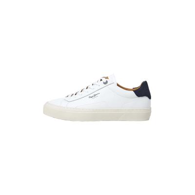 Sneaker PEPE JEANS "Trainer YOGI ORIGINAL", Herren, Gr. 46, weiß, 50% Aktion Kuhleder, 35% Kuhwildleder, 15% Polyurethan, Schuhe Sneaker