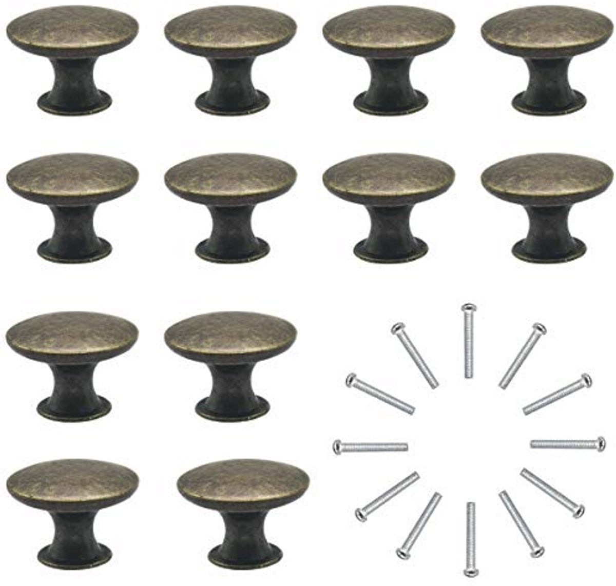 Set van 12 Vintage Meubelknoppen - 30 mm