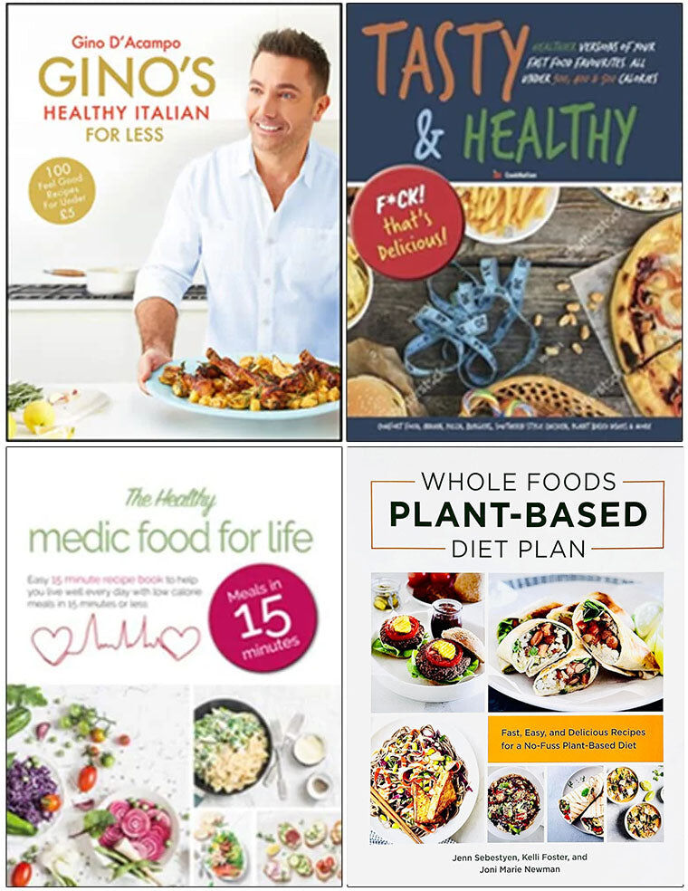 Various Publishers Gino's Healthy Italian for Less 4 Books Collection Set - Various Authors - Paperback - Budget Diet & Healthy Eating Cookbooks -
