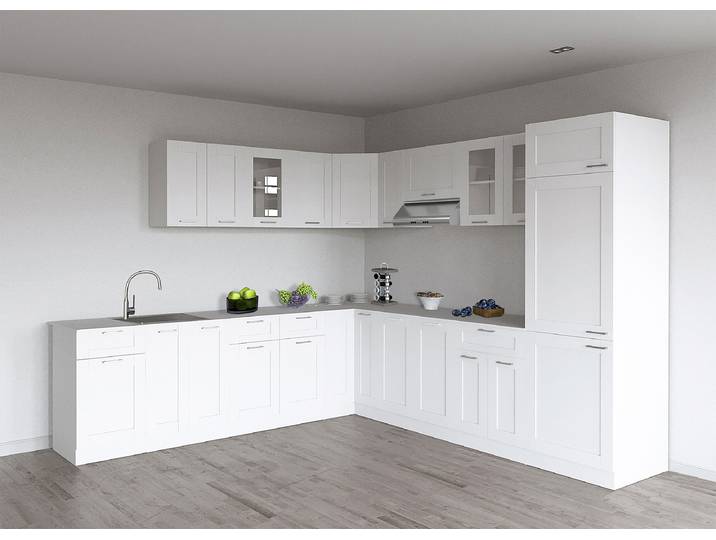 Meuble bas Colura - 2 portes 60cm Blanc/Blanc