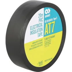 ADVANCE AT7 PVC Tape Black Schwarz - 19 mm - 20 m