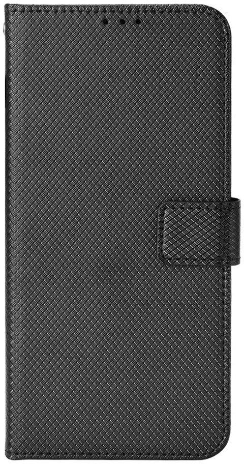 INCOVER TCL 30 (4G/5G) / 30+ Læder Flip Cover m. Diamant Tekstur - Sort