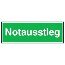 Sicherheitsschild 300x105mm Folie Notausstieg
