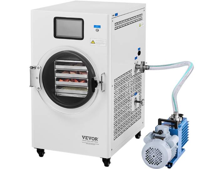 VEVOR Vacuüm Vriesdroger Vriesdroogmachine 4 Lagen Groente\, 1550W\, Wit