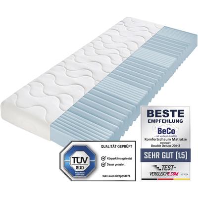 Komfortschaummatratze BECO "Double Deluxe Matratze 20, Matratze in 90x200 cm und weiteren Größen", weiß, B:140cm H:20cm L:200cm, Bezug: 100% Polyester, Matratzen, Komfortschaummatratze, Matratze vom TÜV Süd getestet*, über 2.000 5-Sterne-Bewertungen