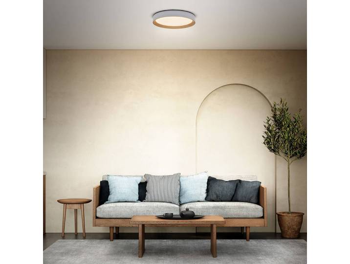 OSRAM Deckenleuchte ORBIS LARIOS, dimmbar, weiß / opal, für Wohn- / Esszimmer, Metall, Modern