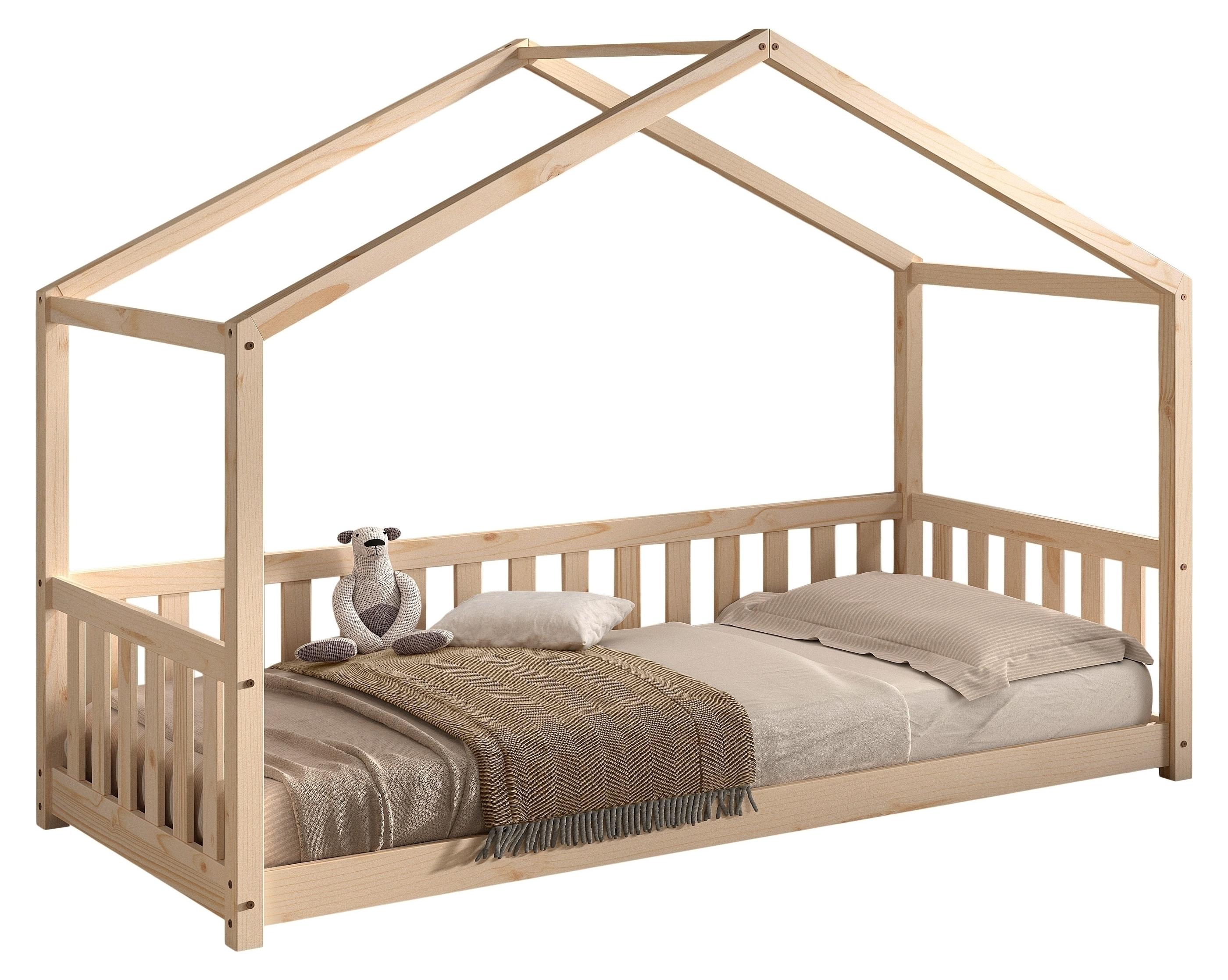 Hausbett >Dallas< in Kiefer Natur, Kiefer massiv - 210x170x97cm (BxHxT)