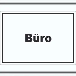HB-Druck Büro Aufkleber mit Text Office Bureau waagerecht A2 (420x594mm)