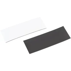 50 STKWiederbeschreibbare Magnetetiketten, Magnetstreifen 20 x 60 mm, Ferrit, PET, weiß
