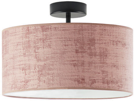 Fairmont Park Vannatter Fabric Semi Flush Mount Black/Powder Pink