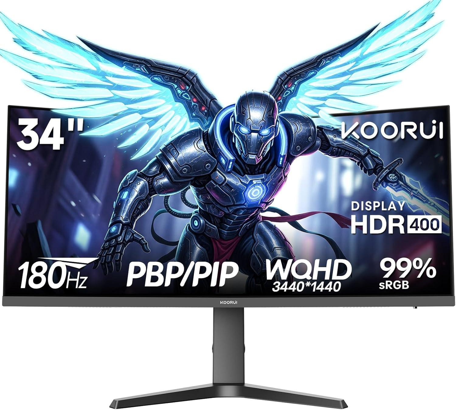 Selius Curved Monitor 34 inch - WQHD Ultrawide VA Scherm - 180Hz en HDR400
