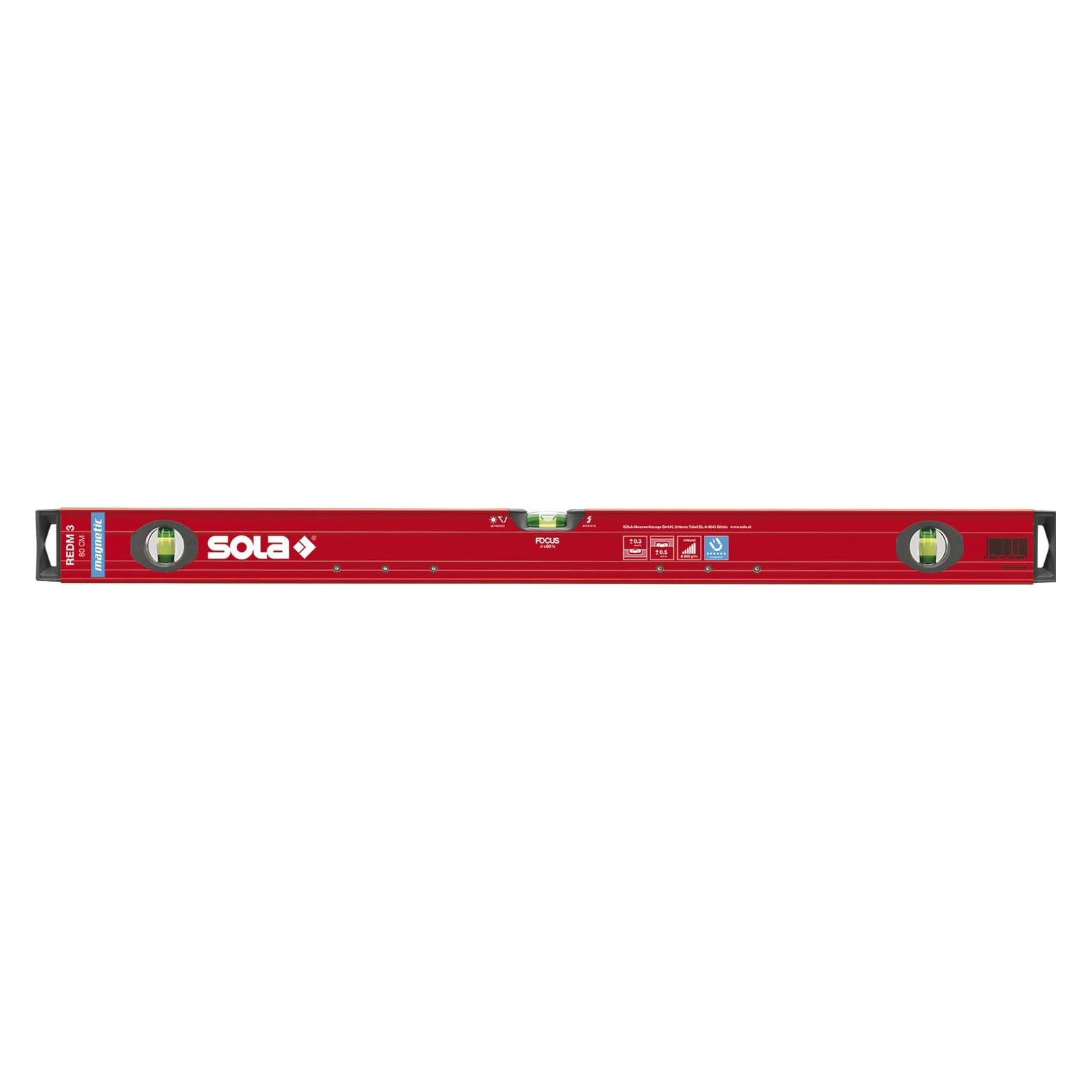Sola Messwerkzeuge Magnet Wasserwaage LM Big REDM 3 Länge 60 cm pulverbeschichtet (60 cm) (SO01812801)