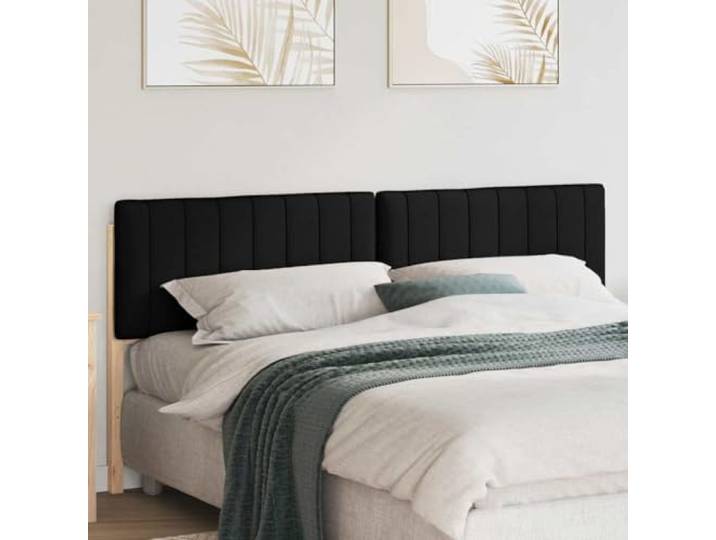 RJPLMFV Bett-Kopfteil, gepolstert, Braun und Schwarz, 200 cm, massives Kiefernholz