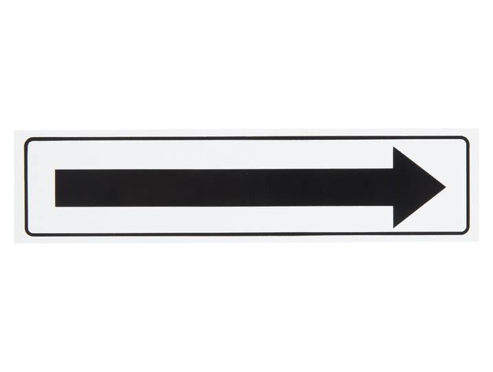 Schild Pfeil Weiss 20 × 5 × 0.4 cm