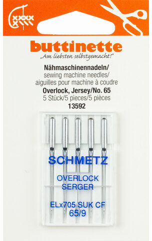 buttinette Overlock-Nähmaschinennadeln "Jersey", Stärke: 65, 5 Stück