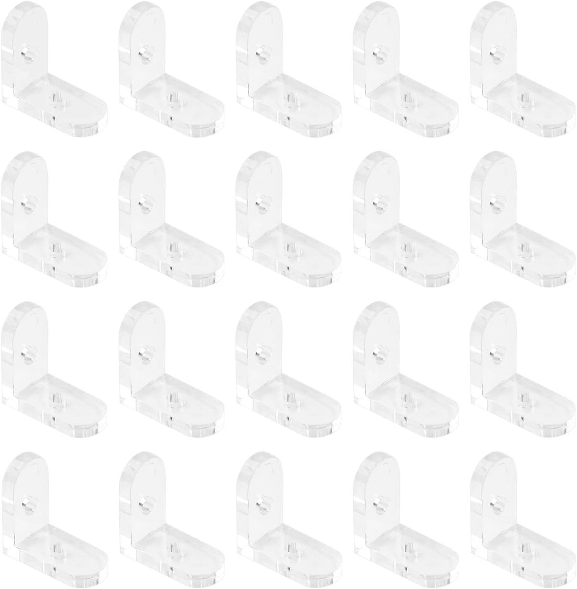 Heldere Acryl Hoekbeugels - 20 Stuks - 90 Graden Transparante Hoeksteunen voor Planken en Meubels