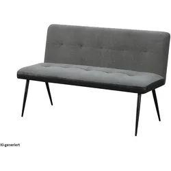 HTI-Living, Sitzbank, Bank 3-Sitzer Anthrazit/Grau Joschka (140 cm)
